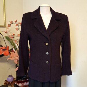 NWT Comfy Lined Purple Blazer Jacket Spring Fall Winter Jackets Tag Size M